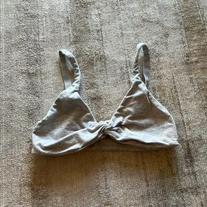 SKIMS TWIST COLLECTION GREY BRA TOP
